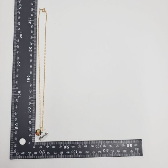 Disney Winnie the Pooh White Heart Porcelain Name Necklace - Picture 5 of 7